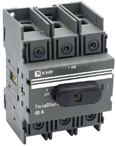 Рубильник EKF PROxima TwinBlock 3п 40А с ручкой фото Рубильник EKF PROxima TwinBlock 3п 40А с ручкой картинка